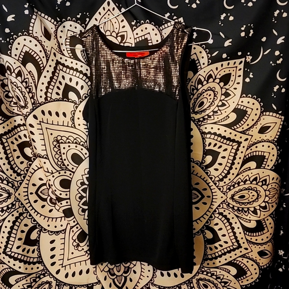 Woman's XS sequined black and copper tank top by Narciso Rodriguez